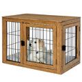 Furniture-Style Dog Crate, Natural