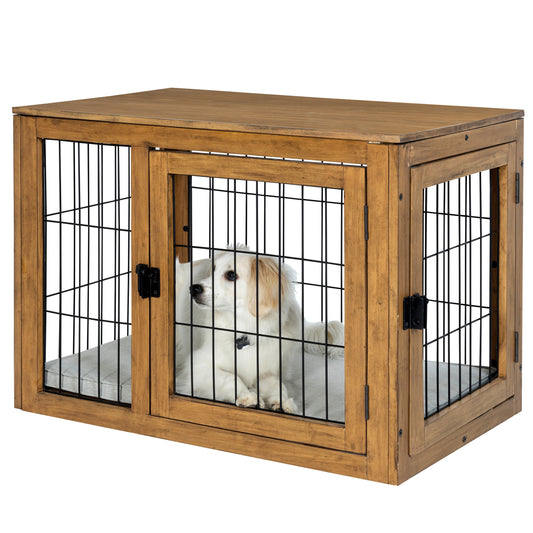 Furniture-Style Dog Crate, Natural