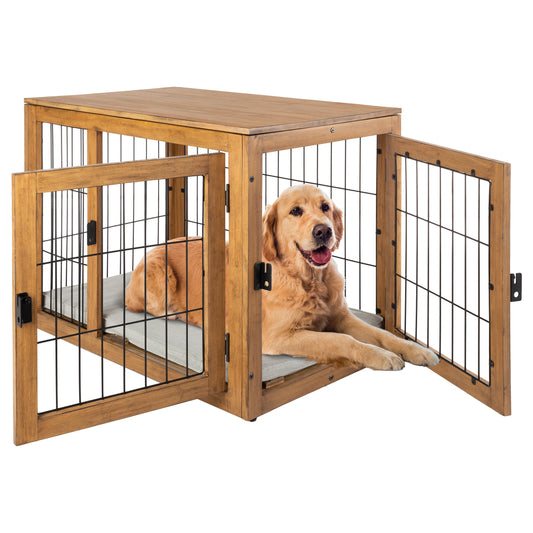 Furniture-Style Dog Crate, Natural