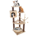 PETMAKER 6-Tier Carpeted Cat Tower, Beige