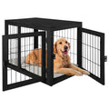 Furniture-Style Dog Crate, Black