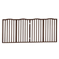 PETMAKER 4-Panel Indoor Foldable Pet Gate, Brown