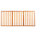 PETMAKER 3-Panel Foldable Pet Gate, Mahogany